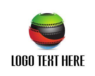 Round Red Globe Logo - Round Logo Designs. Make A Round Logo