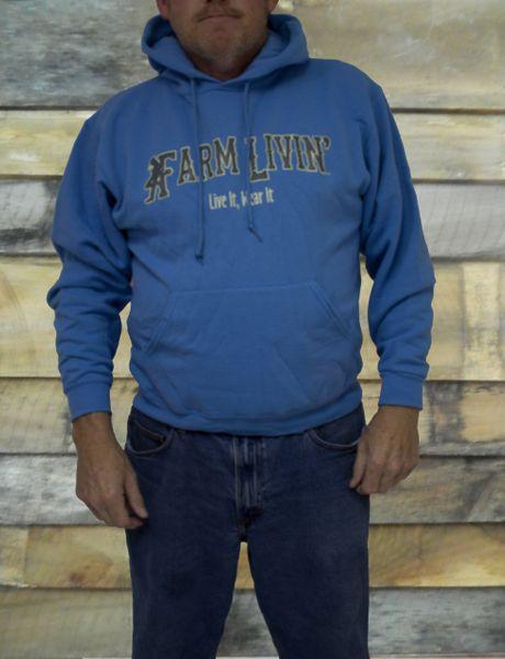 Blue and Charcoal Logo - Columbia Blue Hoodie/Charcoal/White Logo | Farm Livin' l Live It ...