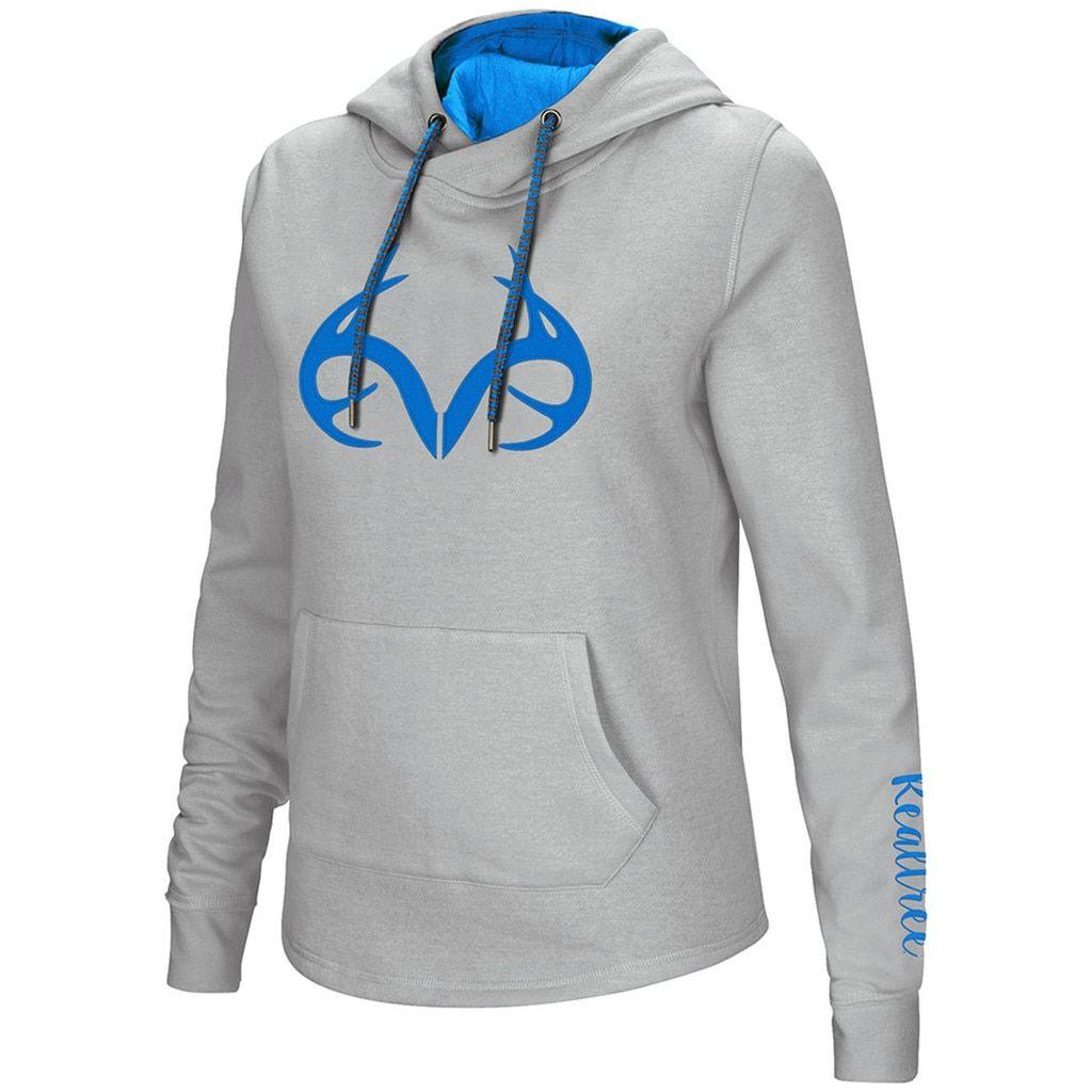 Blue and Charcoal Logo - Realtree Outfitters Women's Charcoal Hoodie with Blue Accents ...