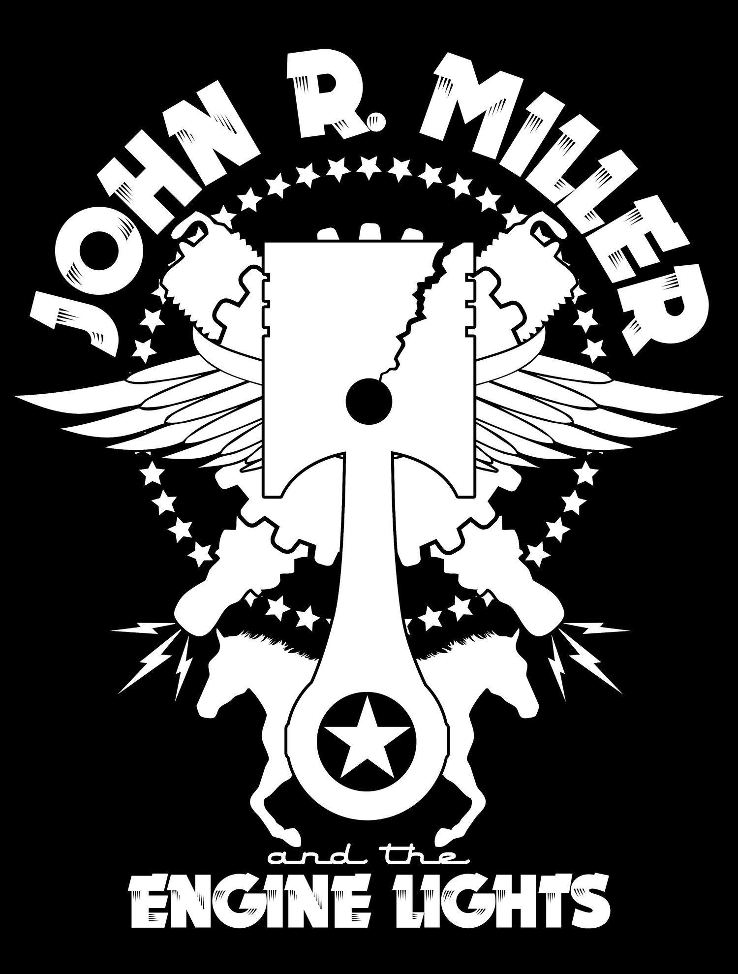 Black and White R Logo - Music — John R Miller & The Engine Lights