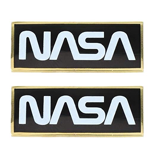 NASA Black Logo - Amazon.com: Official Licensed Metallic NASA Worm Logo Pin - 2 Pack ...