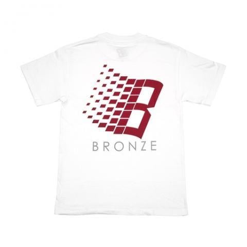 Burgandy and Grey Logo - Bronze 56K B Logo T-Shirt White/Grey/Burgundy : Escapist