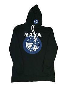 NASA Black Logo - PRIMARK OFFICIAL LADIES WOMENS NASA SPACE LOGO BLACK HOODIE JUMPER ...