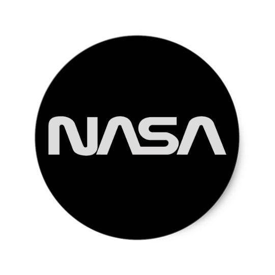 NASA Black Logo - NASA Grey Worm Logo Classic Round Sticker | Zazzle.co.uk