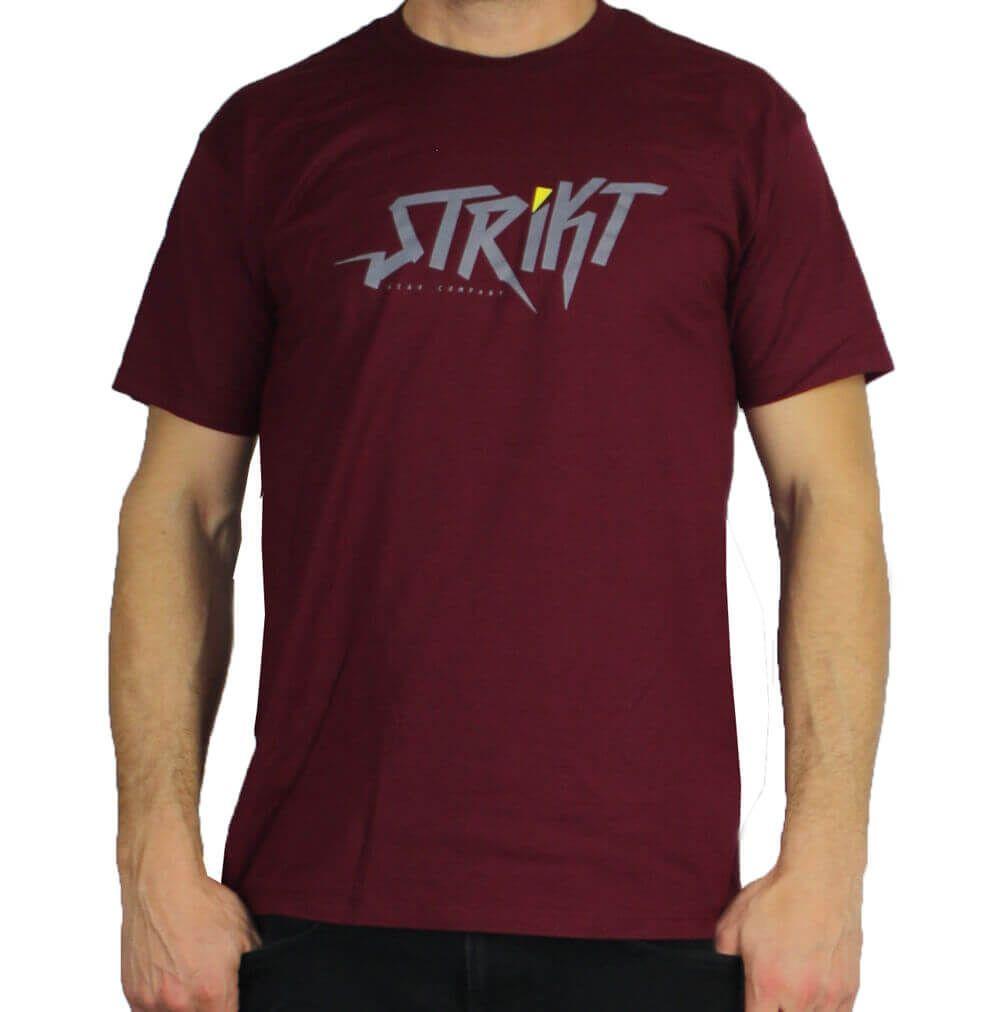 Burgandy and Grey Logo - Strikt Grey Logo Burgundy T-Shirt | Strikt Gear Company