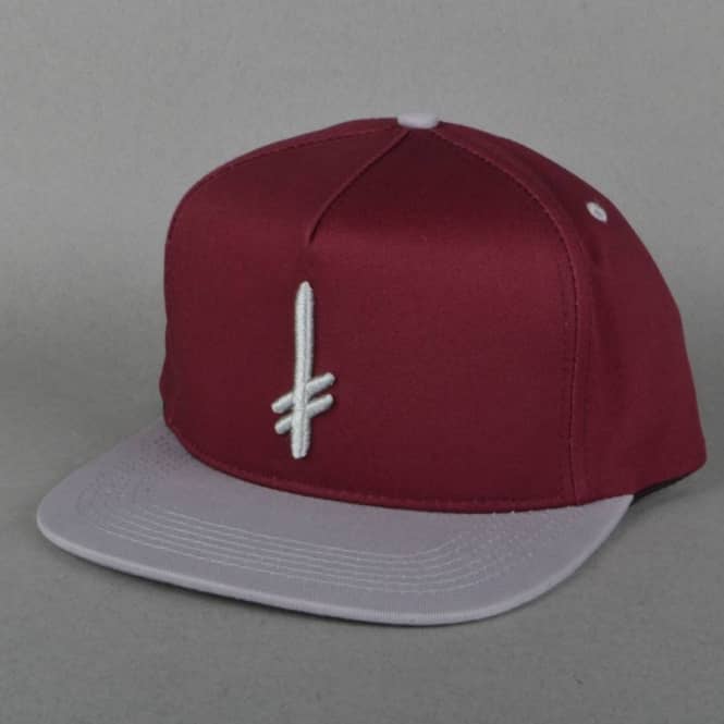 Burgandy and Grey Logo - Deathwish Skateboards Gang Logo Snapback Cap - Burgundy/Grey - SKATE ...