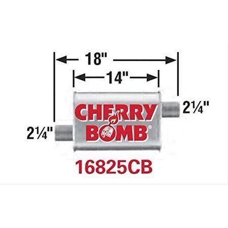 Cherry Bomb Exhaust Logo - AP EXHAUST PRODUCTS 16825CB MUFFLER - CHERRY BOMB TURBO, MED. OVAL-O ...