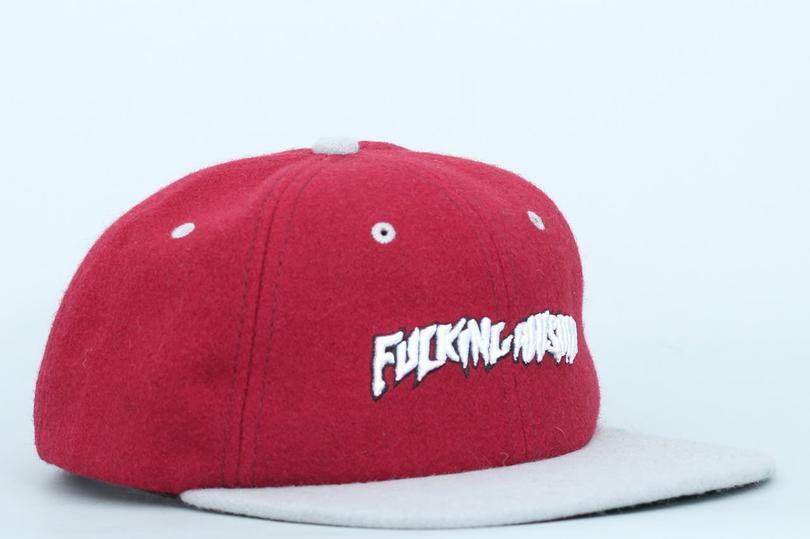 Burgandy and Grey Logo - Fucking Awesome Maroon Felt Snapback Cap Burgundy / Grey – Slam City ...