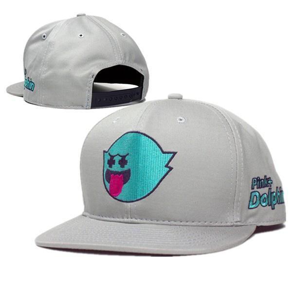 Pink Dolphin Ghost Logo - Pink Dolphin Ghost Logo Embroidery Grey Snapback Hat - IDZP4tc ...
