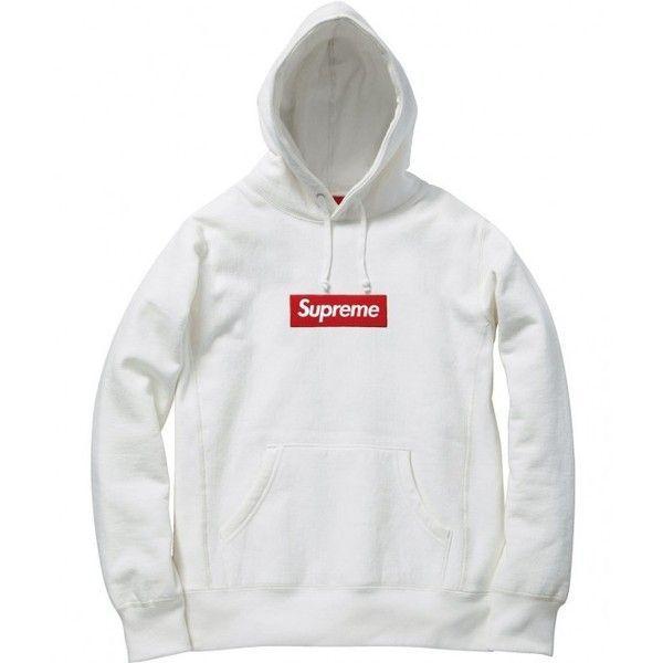 Famous White Box Logo - Supreme Box Logo Hoodies ❤ liked on Polyvore featuring tops
