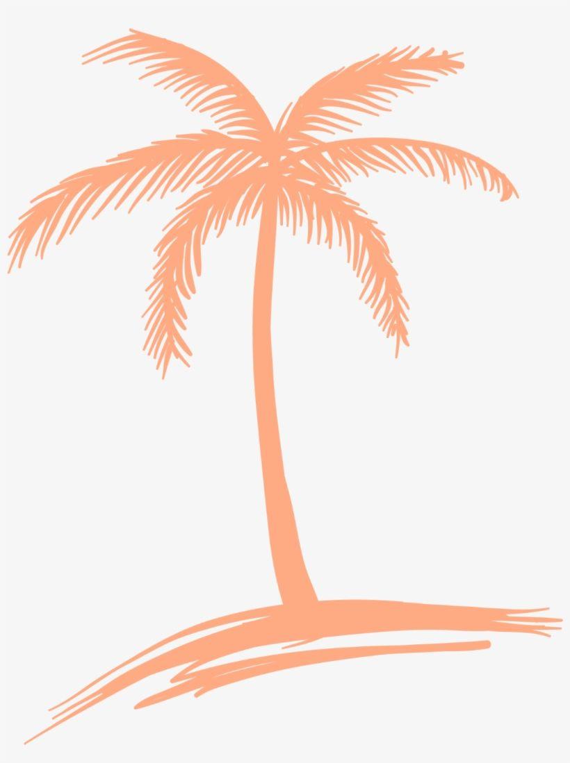 Orange Palm Tree Logo - Peach Palm Tree Logo Palm Trees Drawings PNG Image
