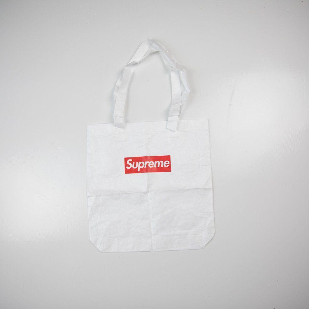 Famous White Box Logo - Supreme Box Logo Tyvek Tote Bag (MINT)