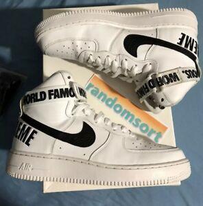 Famous White Box Logo - Supreme Nike Air Force 1 High World Famous White Size 8.5 Pre Owned