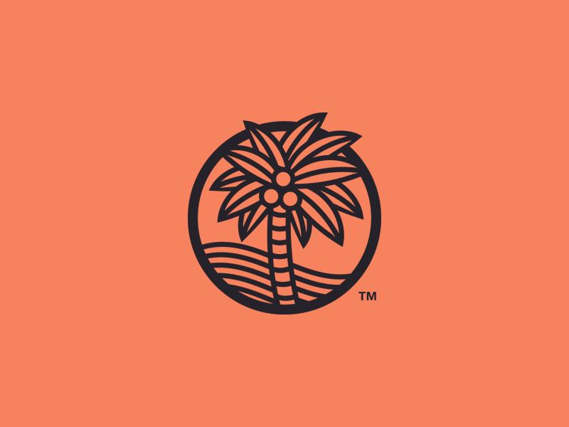 Orange Palm Tree Logo - Palm Tree Concept by mattcolewilson | Dribbble | Dribbble