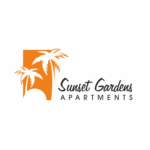 Orange Palm Tree Logo - Palm Tree and Sunset logo. Logo design contest