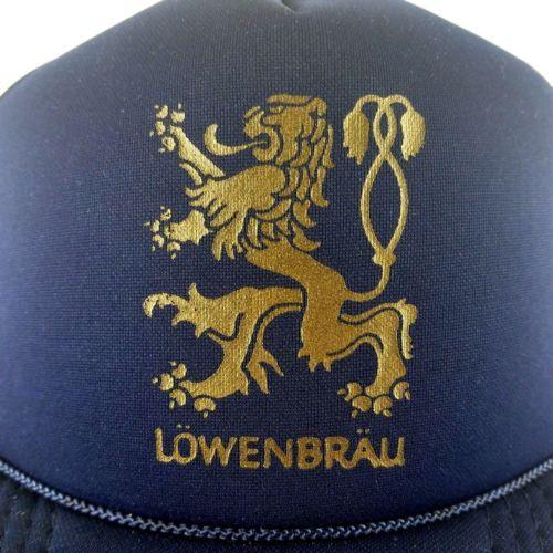 Lowenbrau Lion Logo - LOWENBRAU Trucker Hat Cap Blue Mesh Snapback Beer Alcohol Lion Logo