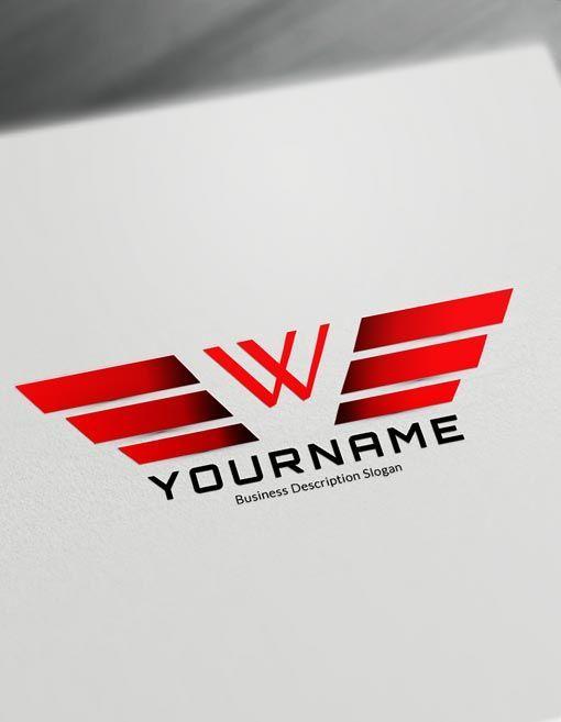 Cool Wings Logo - Wings Logo maker - Make a logo with DesignFreeLogoOnline | Cool logo ...