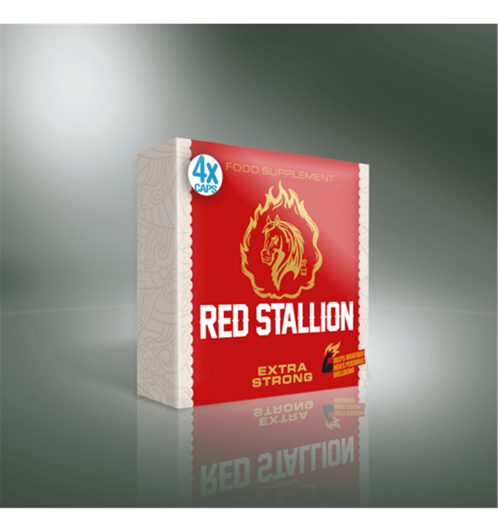 Red Stallion Logo - Red Stallion 4 Pack. Pills. Luke & Jack