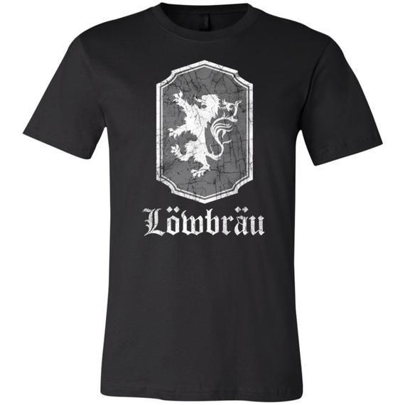 Lowenbrau Lion Logo - Funny T Lowenbrau Lion Juxtapoz Art Vintage Beer Shirt