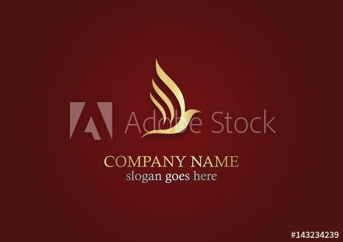 Gold Bird Company Logo - flying bird gold company logo - Buy this stock vector and explore ...