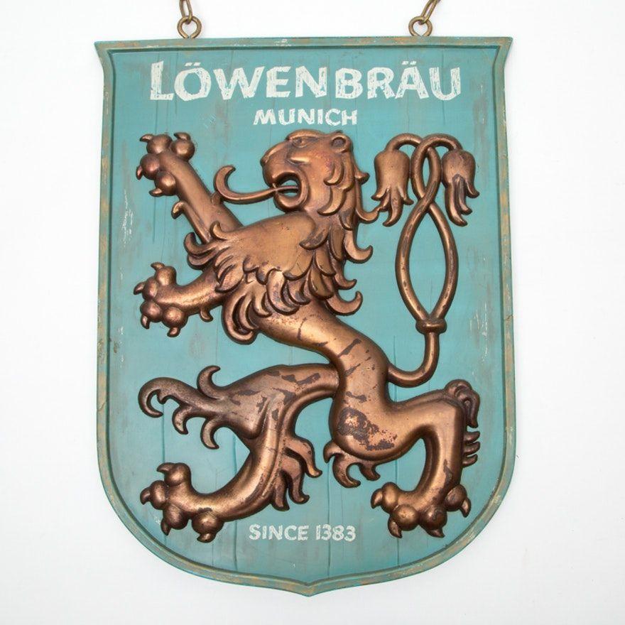 Lowenbrau Lion Logo - Löwenbräu Brewery Sign : EBTH