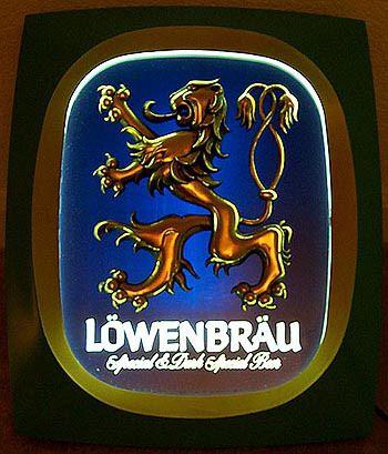 Lowenbrau Lion Logo - Lowenbrau Lion Vintage Illuminated Sign