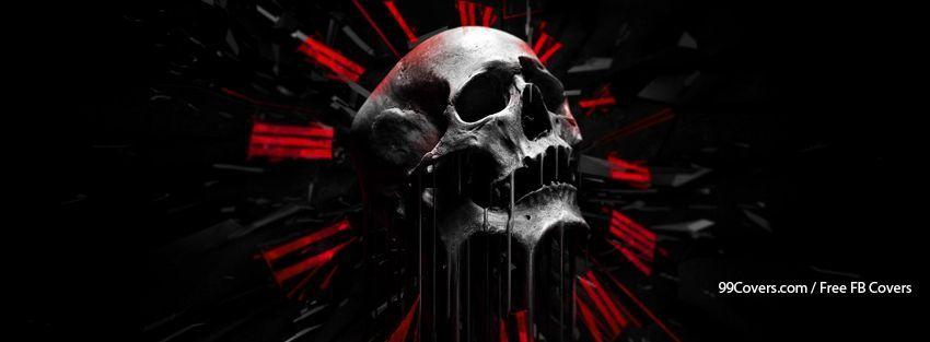 Red and Black Skull Logo - Facebook Cover Photo Black White Abstract Skull Facebook