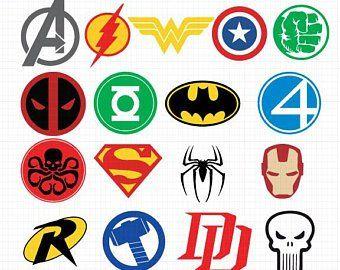 Marvel Heroes Logo - Superheroes logo | Etsy