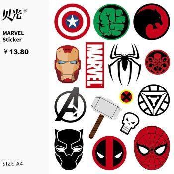 Superhero Hero Logo - Qoo10 - Marvel logo super Hero logo stickers personalized waterproof ...