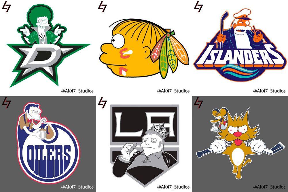 All NHL Logo - Brand New: NHL Logos with The Simpsons