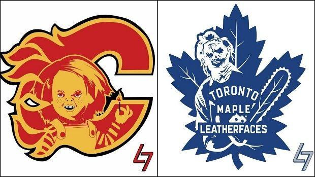 All NHL Logo - Graphic artist gives NHL logos incredible Halloween makeovers ...