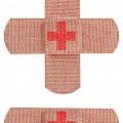 Red Cross Bandage Logo - Red Cross Bandages Art Print by Blink Images