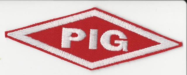 Red White Diamond Logo - PIG-Diamond Logo Embroidered Patch Red and White