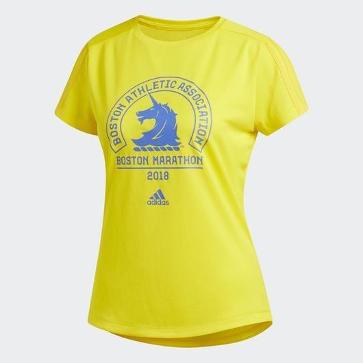 Boston Marathon Logo - Adidas Women's 2018 Boston Marathon® Logo Tee - Yellow (DP5682 ...