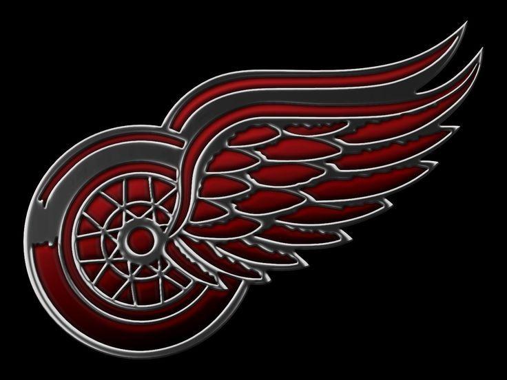 Black and White Detroit Red Wings Logo - Detroit red wings Logos