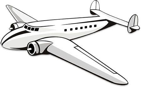 Aircraft Black and White Logo - Free Aircraft Gifs - Aircraft Animations - Airplane Clipart