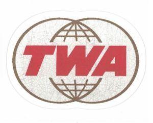 Red Circle Airline Logo - TWA AIRLINES STICKER ~ Trans World Airways Airline Logo Emblem 4 ...