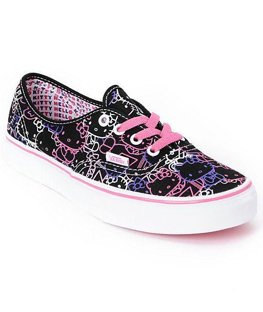 Hello Kitty Vans Logo - Hello Kitty Vans Passion Flower Pink Authentic Shoes | Zumiez
