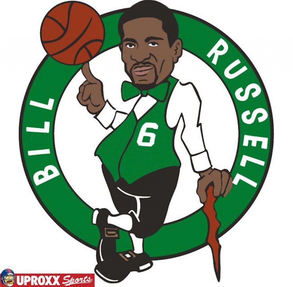 Boston NBA Logo - NBA Logos Redesigned as Each Team's Greatest Player of All Time