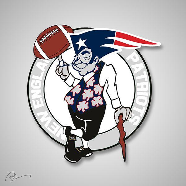 Boston NBA Logo - Graphic Designer Makes NFL-NBA Logo Mashups, And They're Great ...