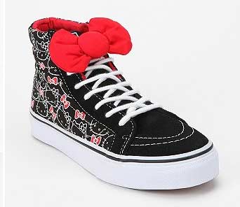 Hello Kitty Vans Logo - Shoesday: ON SALE! Hello Kitty Vans with big red bow
