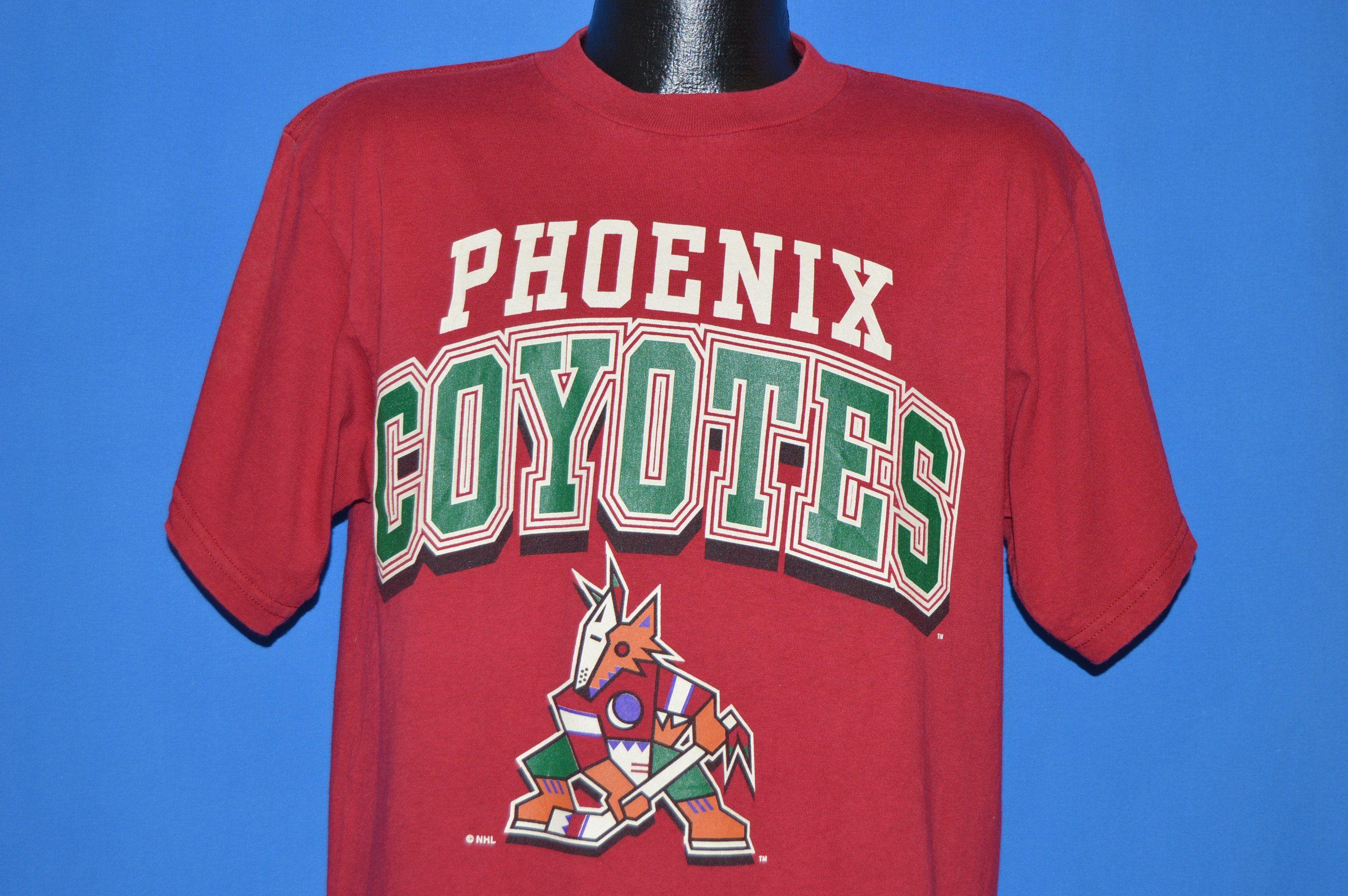 90s NHL Logo - 90s Phoenix Coyotes NHL Logo T Shirt Large Captains Vintage