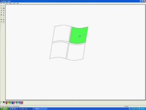 First Windows Logo - Drawing my first windows logo in paint - YouTube