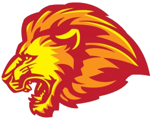 A Reddish Orange Lion Logo - Leicester Lions