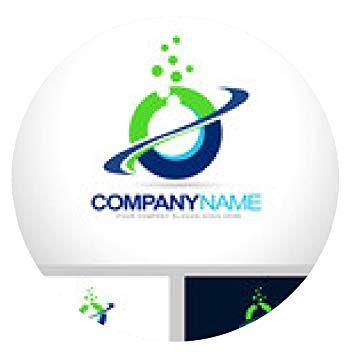 Blue Green Round Logo - Circle Logo Design with Swash and blue green colors: Amazon.co.uk ...