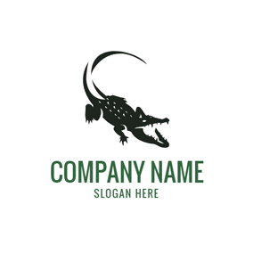 Black Alligator Logo - Free Crocodile Logo Designs. DesignEvo Logo Maker