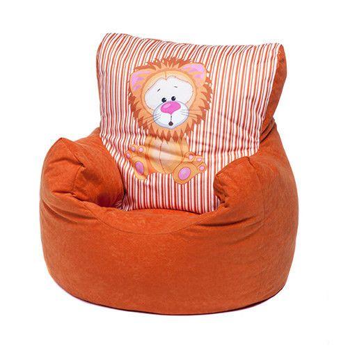 A Reddish Orange Lion Logo - Orange Lion Childrens Character Filled Beanbag Kids Bean Bag Chair ...