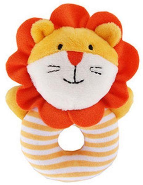 A Reddish Orange Lion Logo - Baby Puzzle plush fabric rattle toy - Orange Lion | Souq - UAE