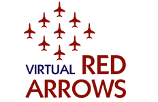 White Box with Red Arrows Logo - Virtual Red Arrows the boundaries of flight simulation
