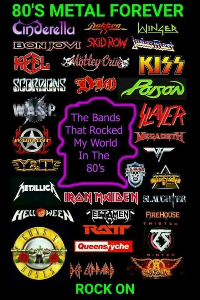Rock and Metal Band Logo - 80's Metal Bands. Words spoken to my soul.. Metal